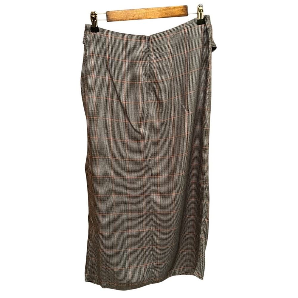 RAG & BONE Amber Plaid Silk Skirt In Grey Size 4 - Picture 5 of 6